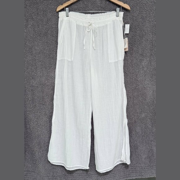 Gap Wideleg Pants in Modal - Cotton- Linen blend Lounge, Beach, Sleep - Picture 1 of 4